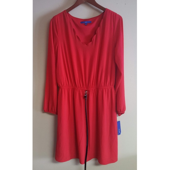 Apt. 9 Dresses & Skirts - NWT - Apt 9 Red Dress with skinny belt - Siz 14